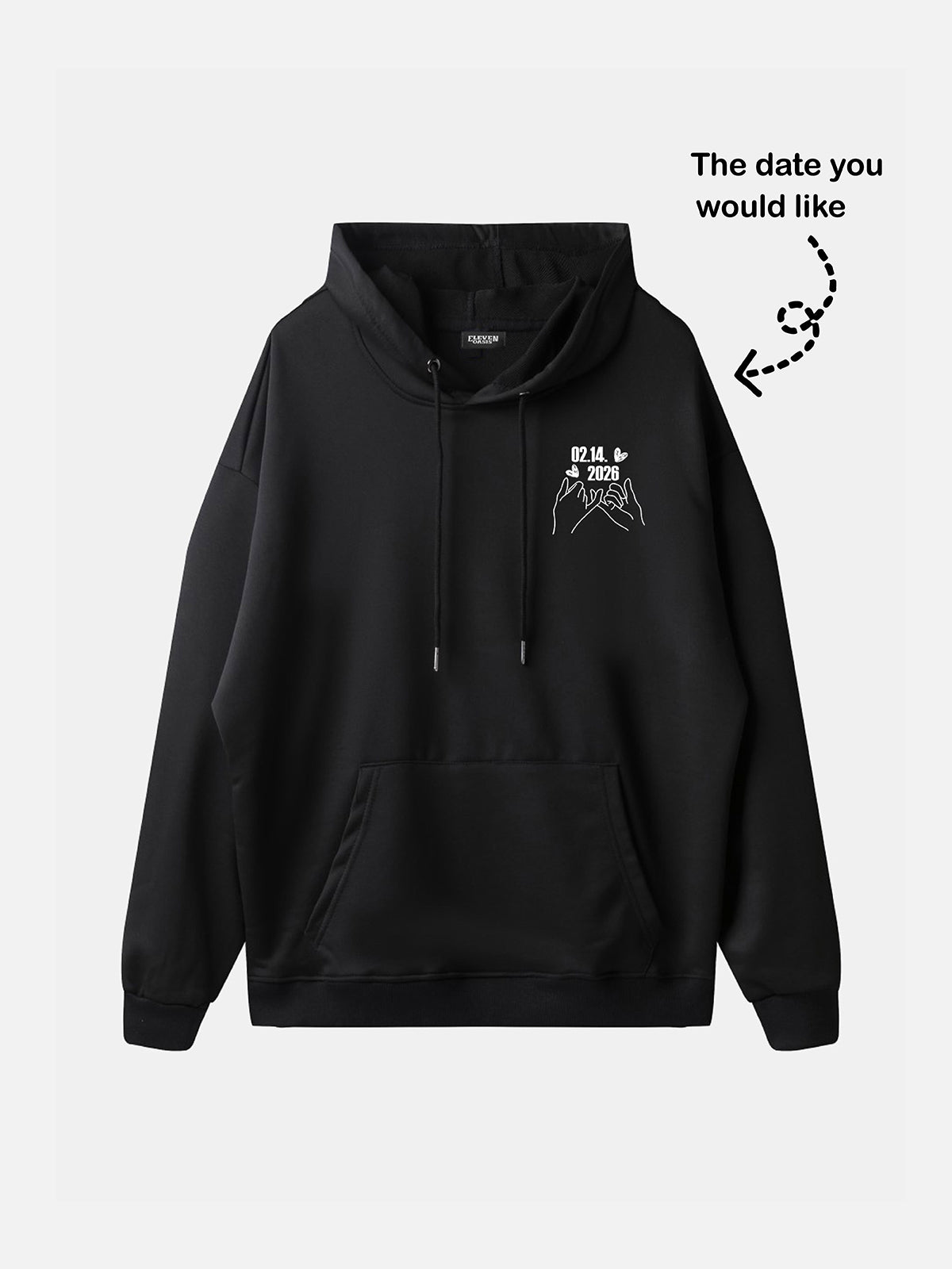 Custom Date Memory Hoodie Eleven Oasis