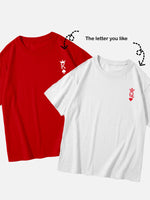 Custom King or Queen Letter Cotton Short Sleeve T-Shirt (Sold Individually) Eleven Oasis