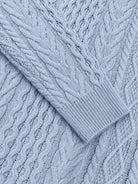 Men's Cable Knit Slim Fit Crew Neck Sweater Eleven Oasis