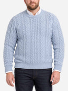 Men's Cable Knit Slim Fit Crew Neck Sweater Eleven Oasis