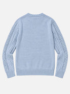 Men's Cable Knit Slim Fit Crew Neck Sweater Eleven Oasis
