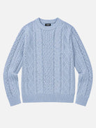 Men's Cable Knit Slim Fit Crew Neck Sweater Eleven Oasis