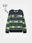Custom Seattle Logo Football Sweatshirt Eleven Oasis