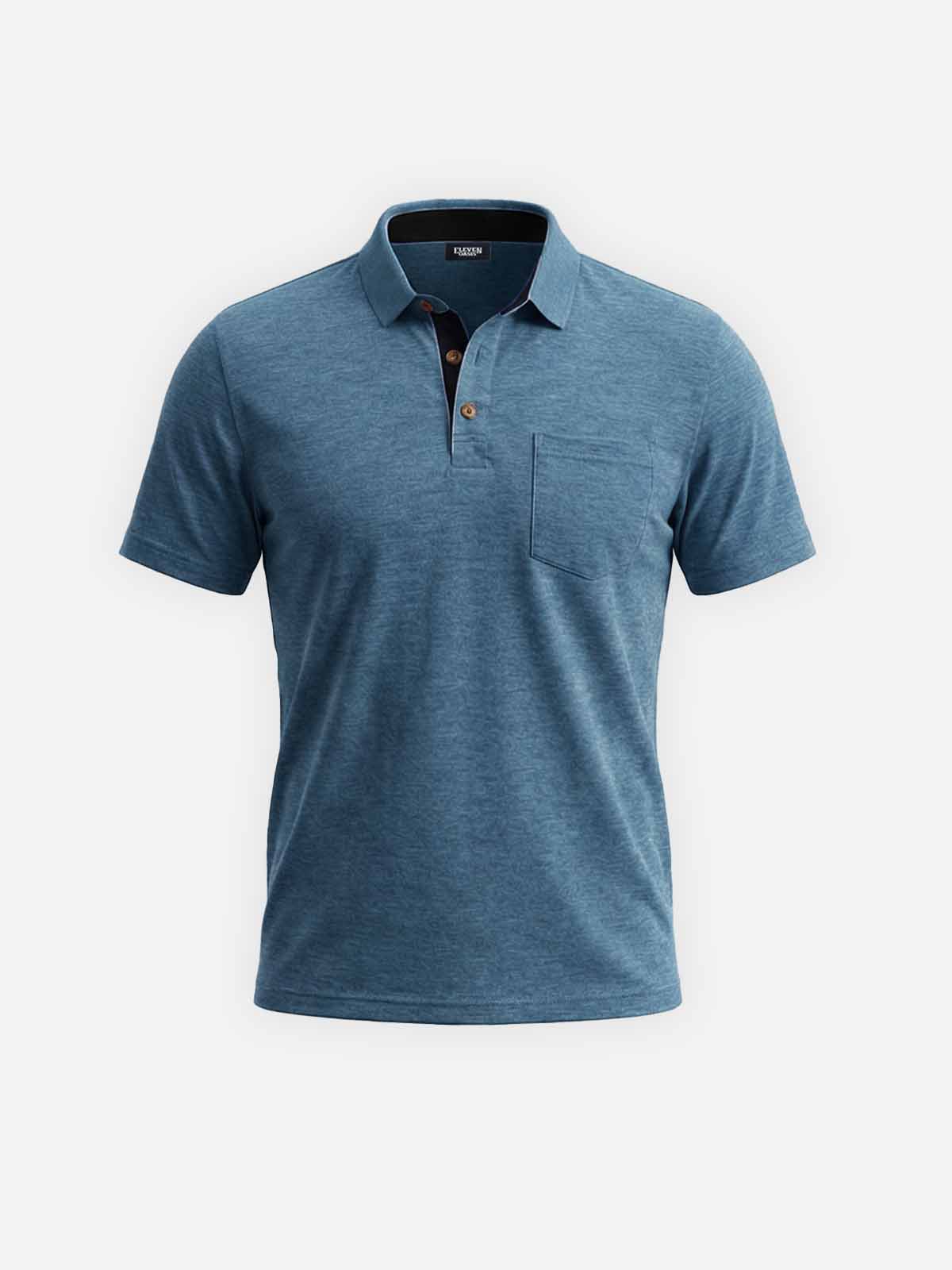 Men's Classic Pocket Polo Short Sleeve Shirt Eleven Oasis
