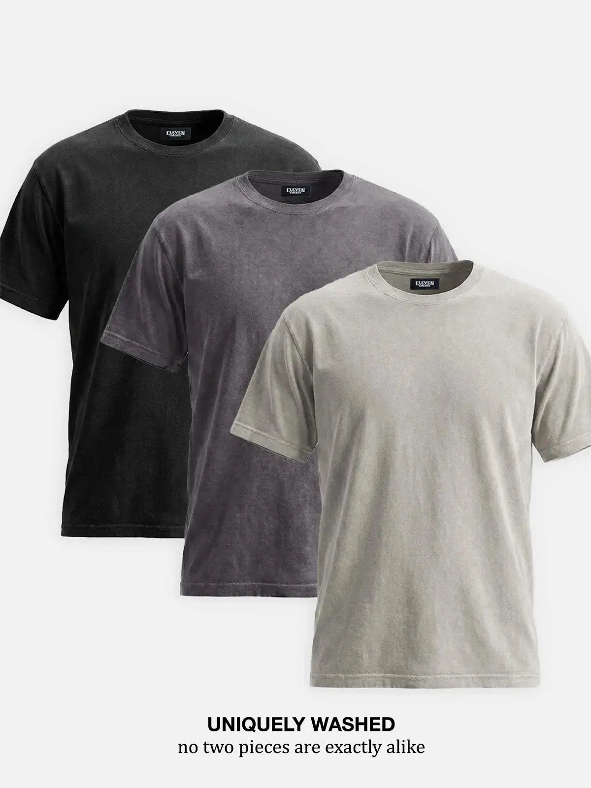 Men's Washed Cotton Short Sleeve T-Shirt ElevenOasis