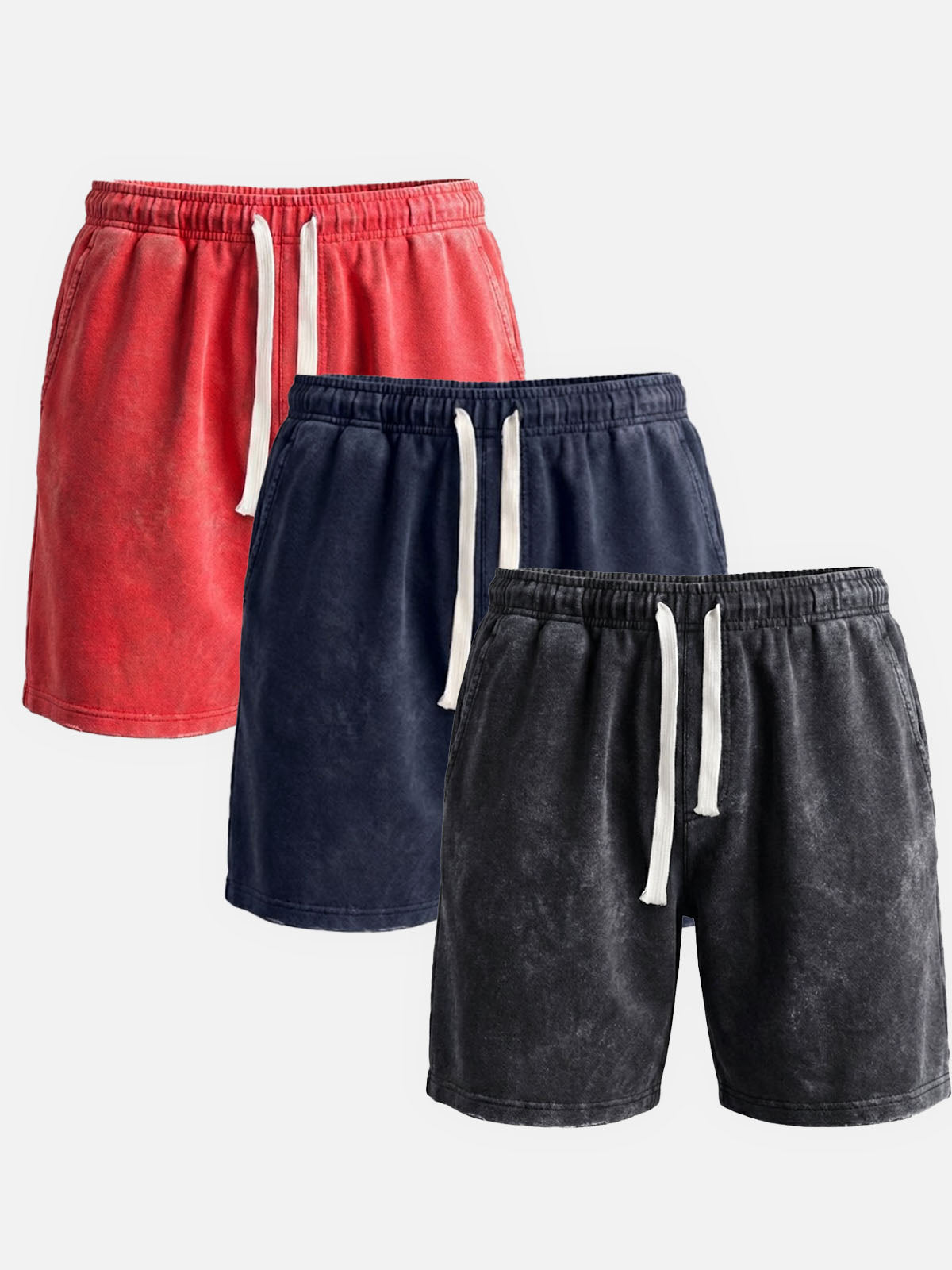 Men's Washed Cotton Drawstring Shorts ElevenOasis