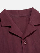 Men's Cotton-Linen Blend Short Sleeve Shirt Eleven Oasis