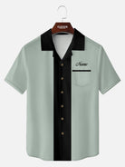 Men's Custom Name Retro Bowling Short Sleeve Shirt Eleven Oasis