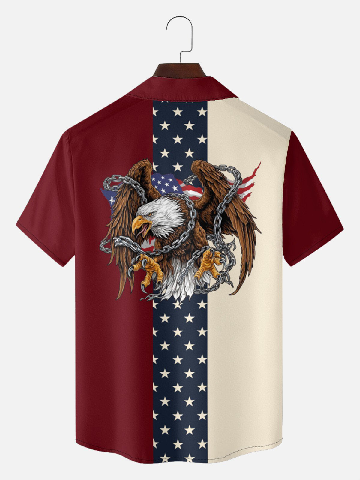 Tall Men's Custom Eagle Americana Short Sleeve Shirt Eleven Oasis