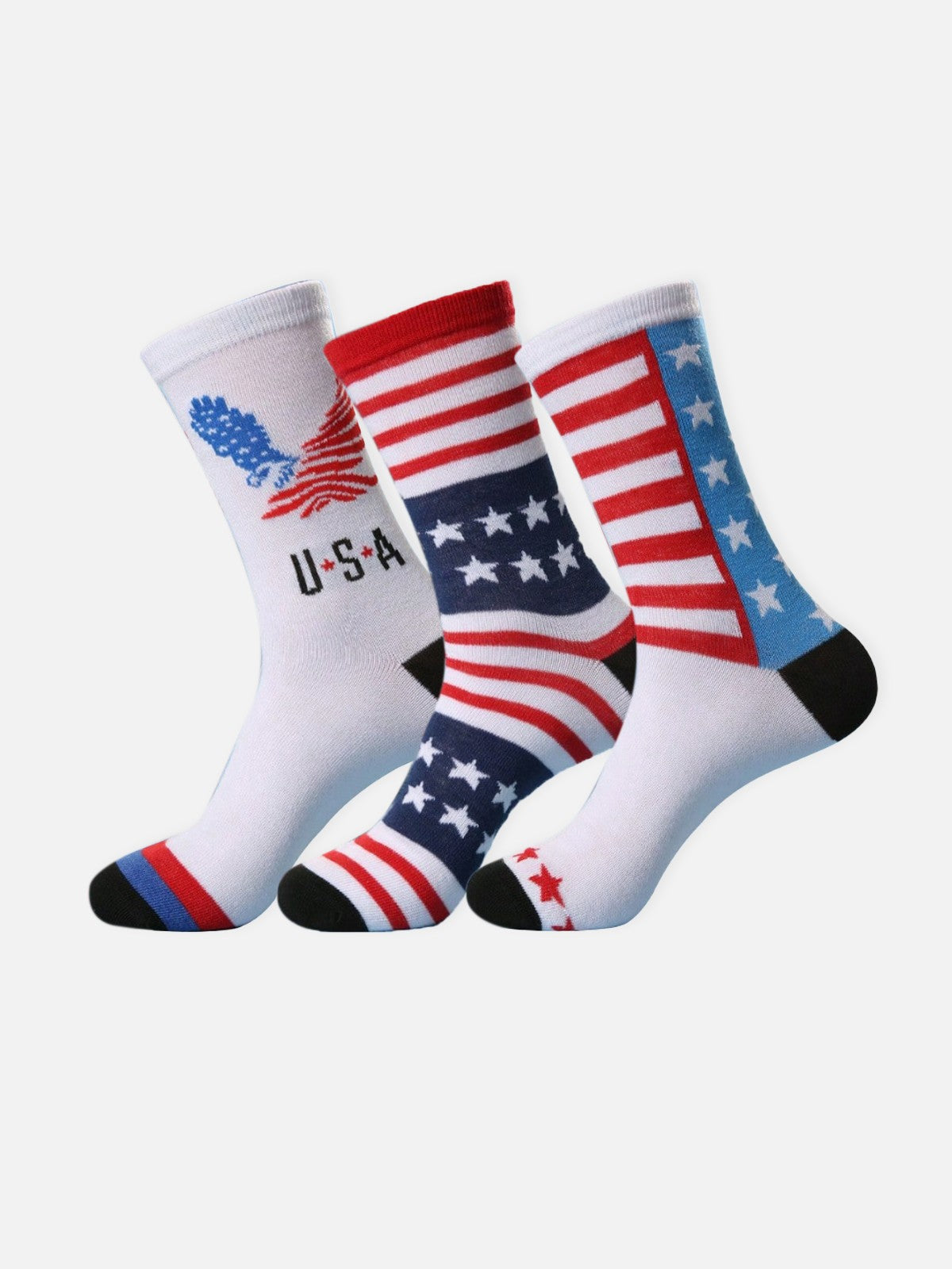 Men's American Flag Pattern Crew Socks Eleven Oasis