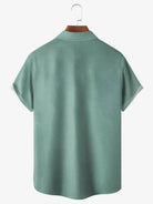Tall Men's Striped Everyday with Toucan in a Cocktail Glass Short Sleeve Shirt ElevenOasis