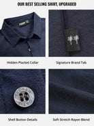 Men's Rayon Blend Classic Short Sleeve Shirt ElevenOasis