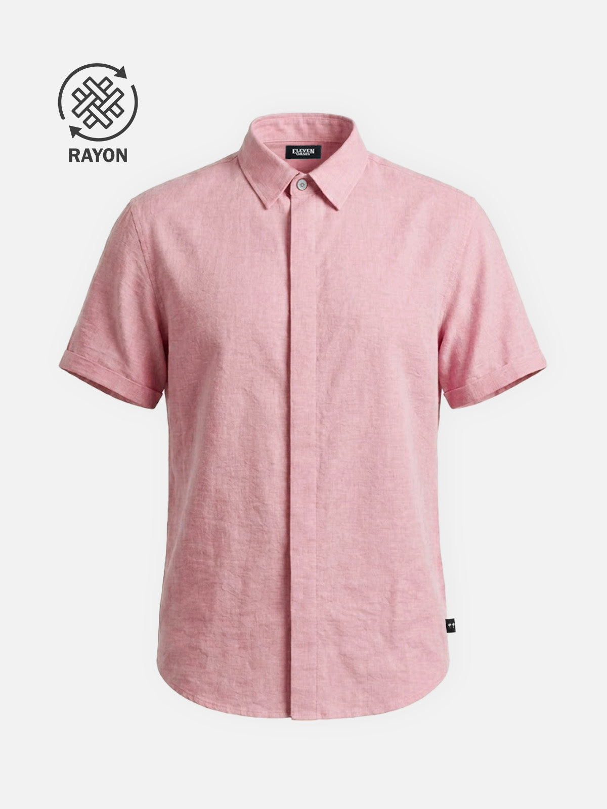 Men's Linen Cotton Blend Short Sleeve Shirt ElevenOasis