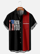 Men's Independence Day Print Casual Breathable Short Sleeve Shirt American Flag Novelty ElevenOasis