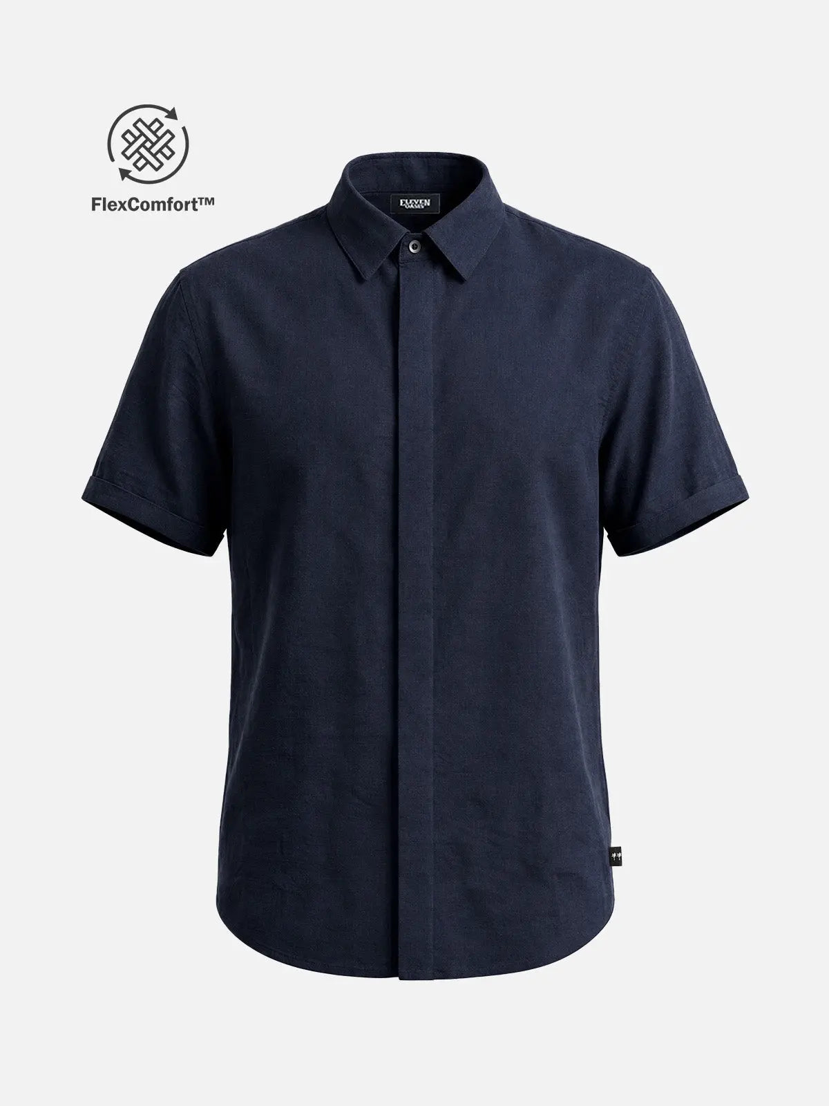 Tall Men's FlexComfort™ Classic Short Sleeve Shirt Eleven Oasis