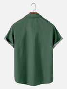 Men's Unilateral Striped Flower Vacation Casual Short Sleeve Shirt ElevenOasis