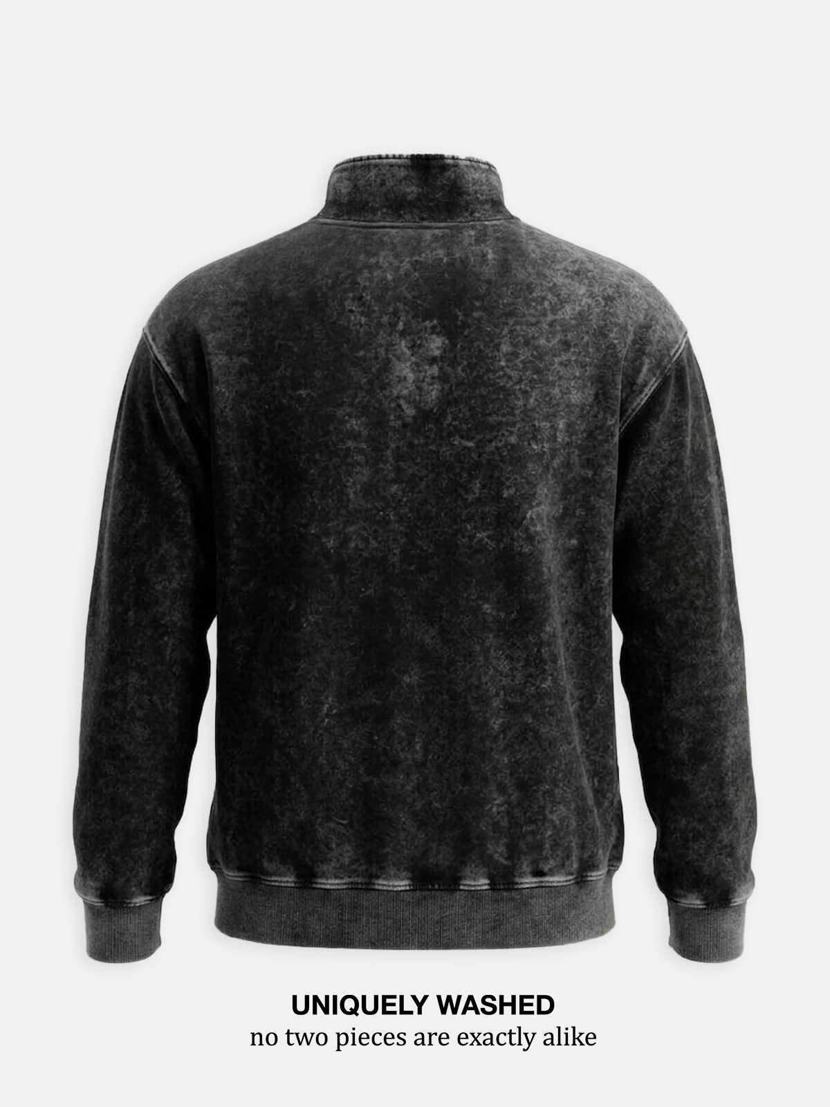 Men's Washed Quarter Zip Sweatshirt Eleven Oasis