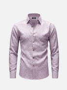Men's Subtle Sheen Striped Long Sleeve Shirt Eleven Oasis