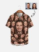 Men's Custom Face Print Short Sleeve Shirt ElevenOasis
