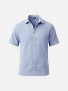 Men's Classic Cotton Crinkled Texture Short Sleeve Shirt ElevenOasis