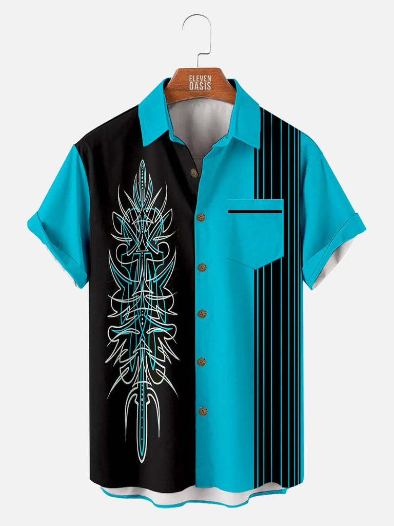 Car Graffiti Stripe Short Sleeve ShirtMens short sleeve shirts Big and tall Mens shirts Short sleeve shirts for men Mens 4xl shirts Casual short sleeve shirts