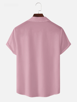Men's Colorblock Panel Bowling Short Sleeve Shirt Eleven Oasis