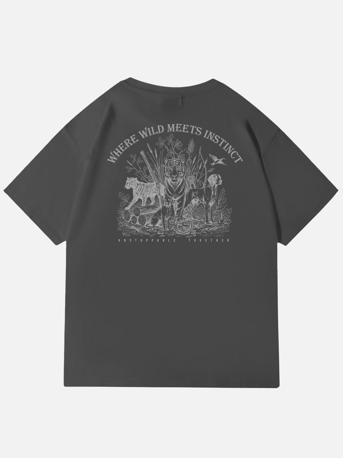 Where Wild Meets Instinct Graphic Cotton T-Shirt Eleven Oasis