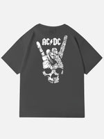 AC/DC Highway to Hell Rock Hand Vintage Band Cotton T-Shirt Eleven Oasis