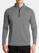Men's Slim Fit Half-Zip Performance Long Sleeve Shirt Eleven Oasis