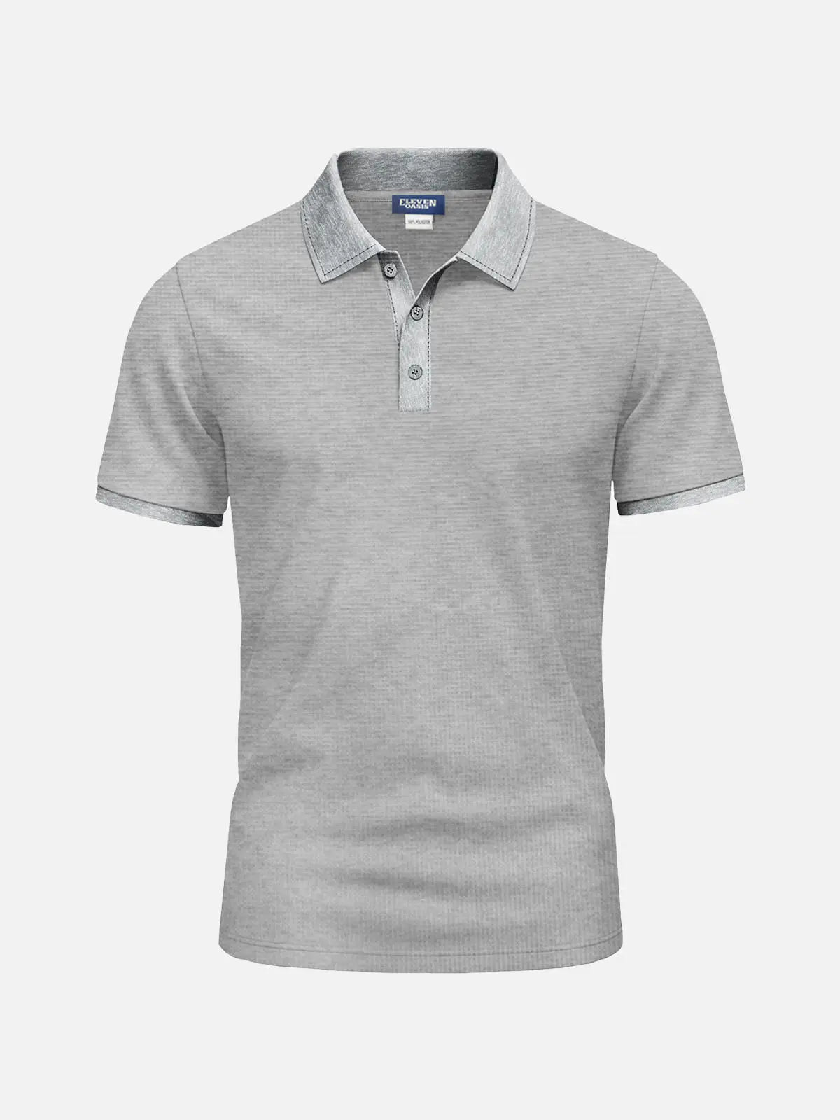 Men's Waffle Knit Polo Shirt Eleven Oasis