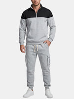 Men's Colorblock Quarter-Zip Tracksuit Set Eleven Oasis