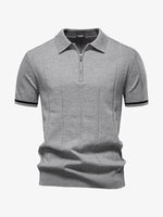 Men's Refined Slim Polo Knit Short Sleeve Shirt Eleven Oasis
