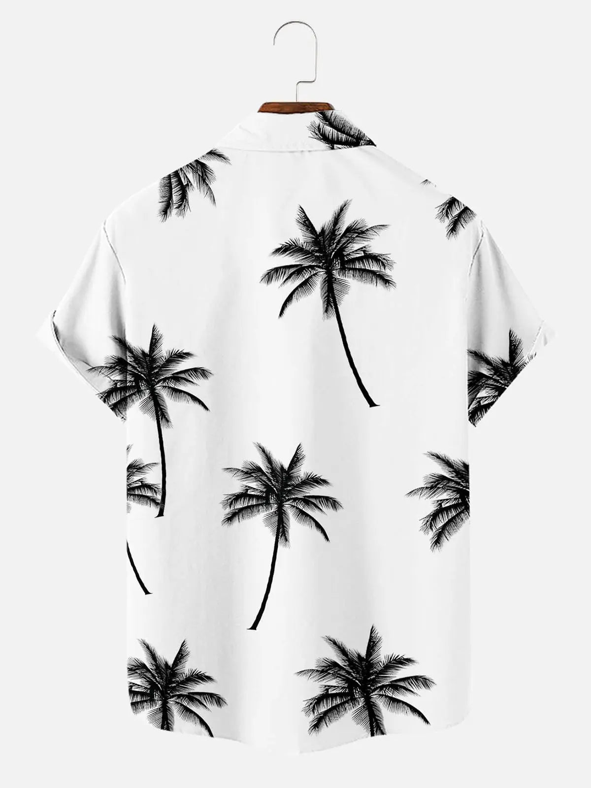 Coconut Tree Pattern Basic Men's Short Sleeve TopMens short sleeve shirts Big and tall Mens shirts Short sleeve shirts for men Mens 4xl shirts Casual short sleeve shirts