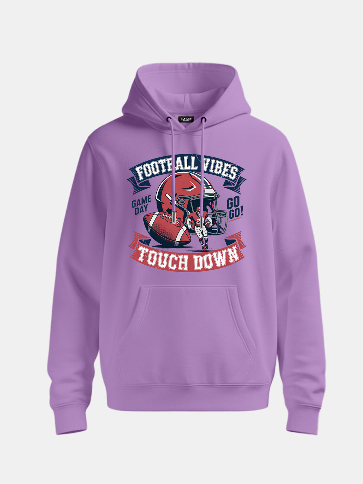 Football Vibes Touchdown Graphic Hoodie Eleven Oasis