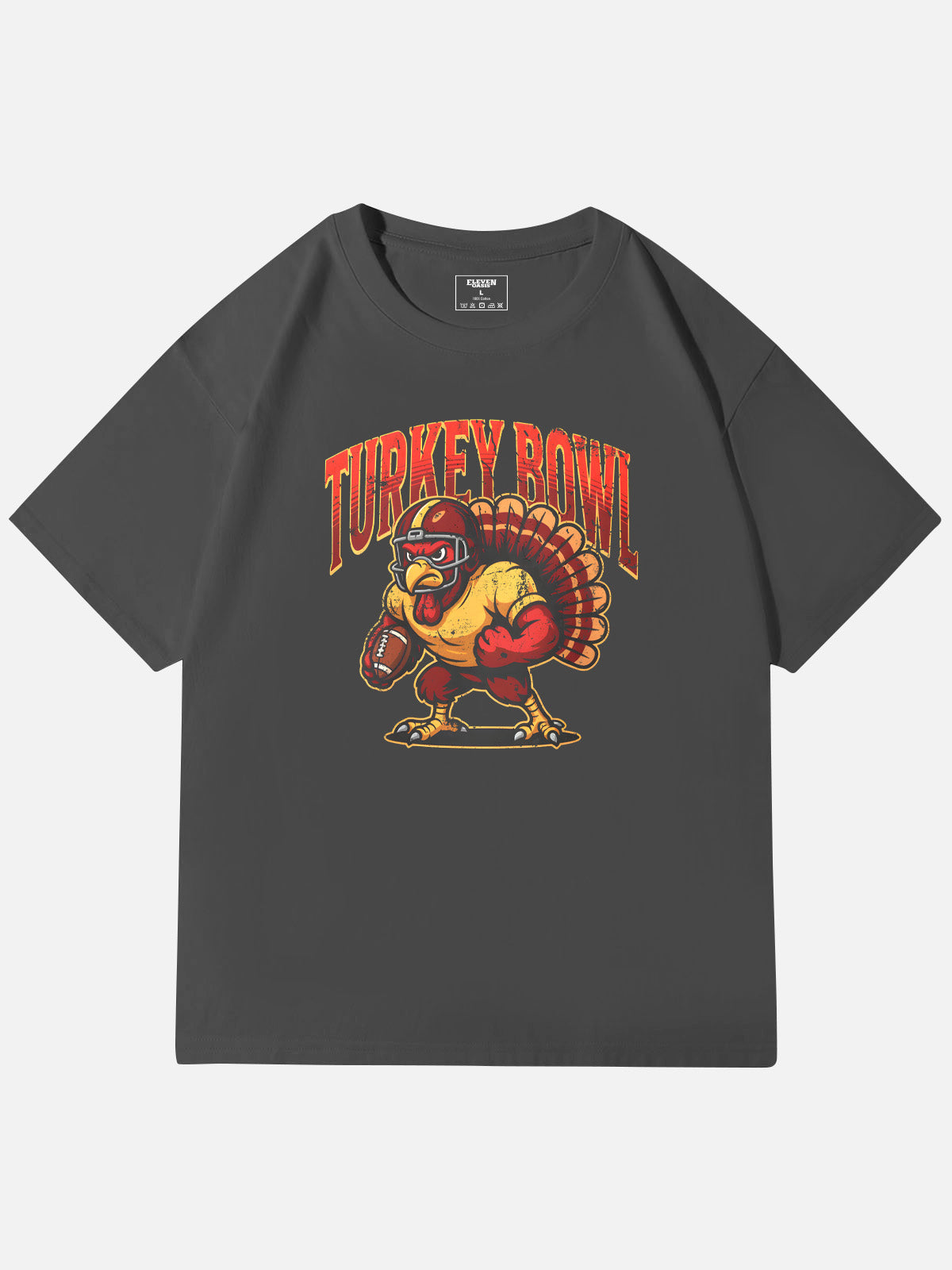 Turkey Bowl Thanksgiving Cotton T-Shirt Eleven Oasis
