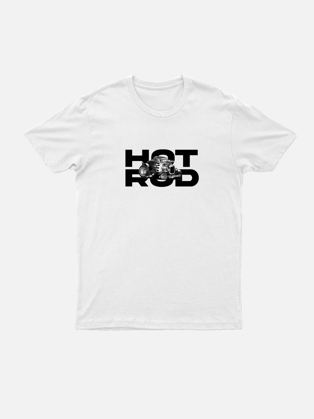 Men's Hot Rod Basic Cotton Round Neck Short Sleeve T-Shirt Car Enthusiast Eleven Oasis