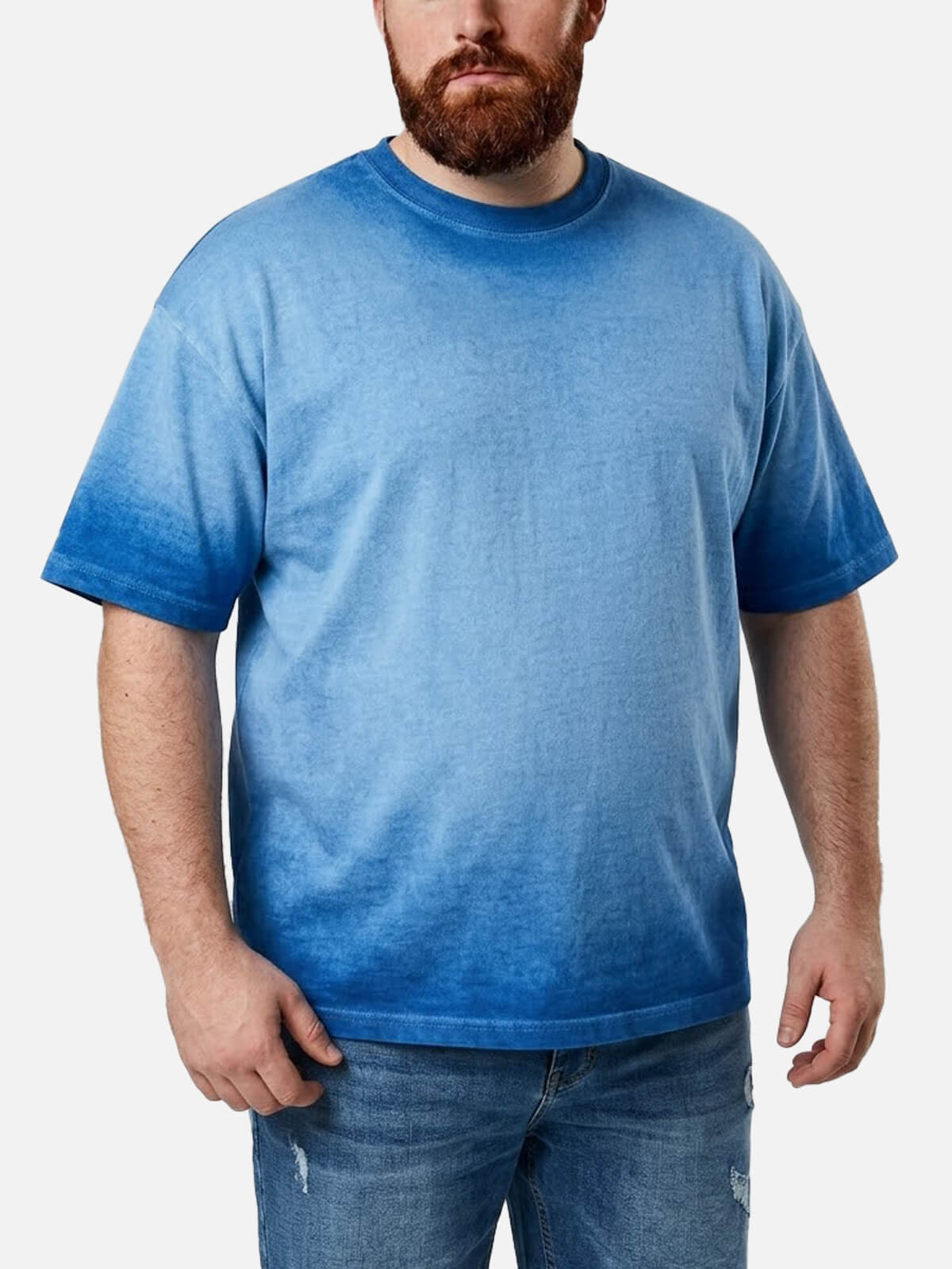 Men's Washed Gradient Crew Neck T-Shirt Eleven Oasis