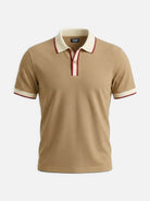 Men's Slim Fit Retro Tipped Collar Short Sleeve Polo Shirt Eleven Oasis