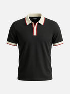 Men's Slim Fit Retro Tipped Collar Short Sleeve Polo Shirt Eleven Oasis