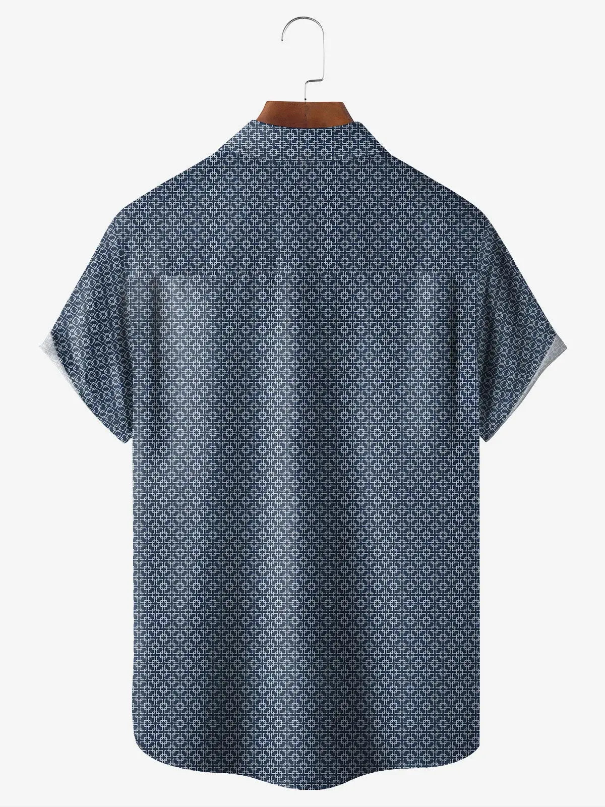 Men's Blue Simple Pattern Short Sleeve Casual ShirtMens short sleeve shirts Big and tall Mens shirts Short sleeve shirts for men Mens 4xl shirts Casual short sleeve shirts