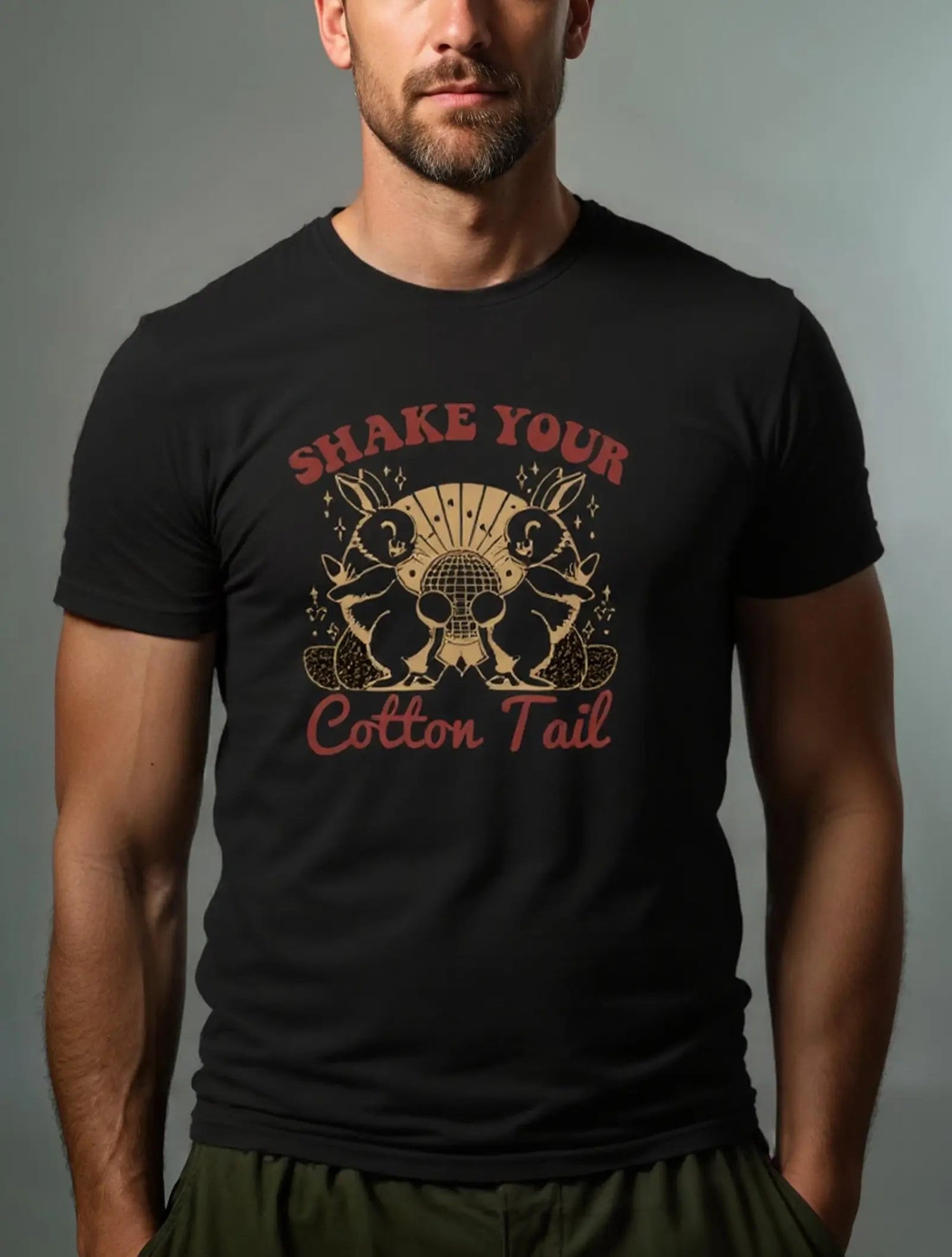 Shake Your Cotton Tail Easter Bunny Cotton T-Shirt Eleven Oasis