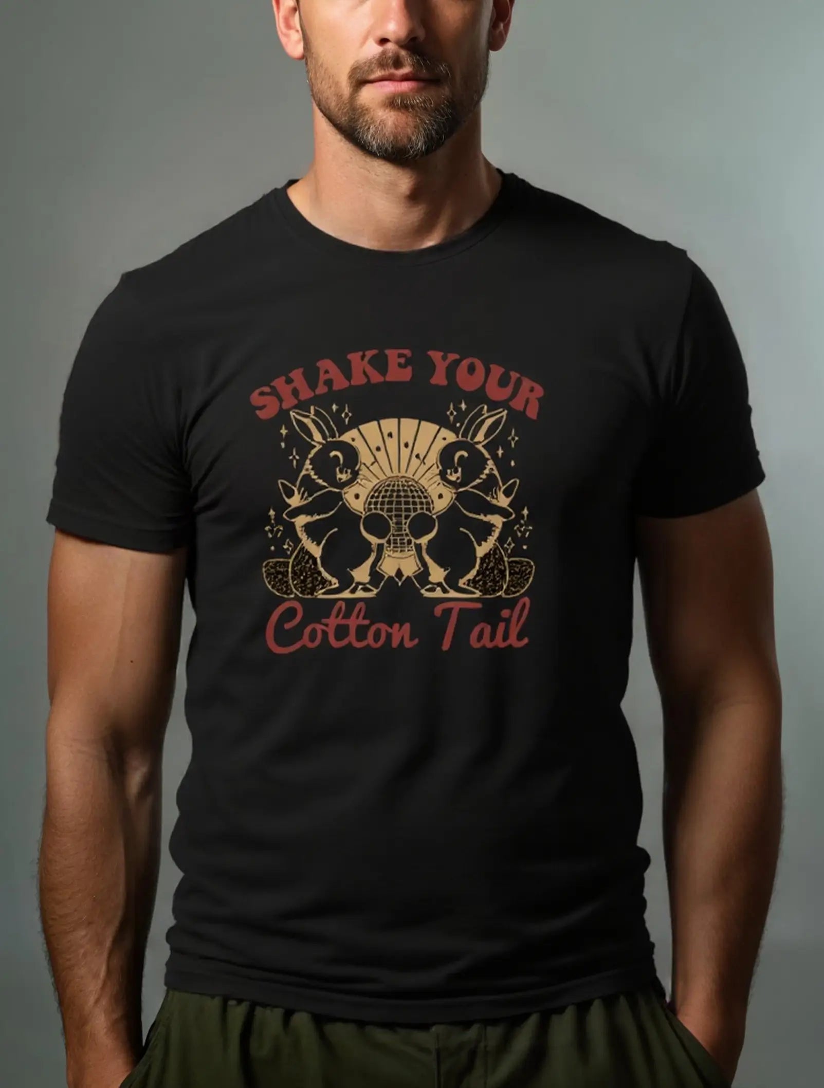 Shake Your Cotton Tail Easter Bunny Cotton T-Shirt Eleven Oasis