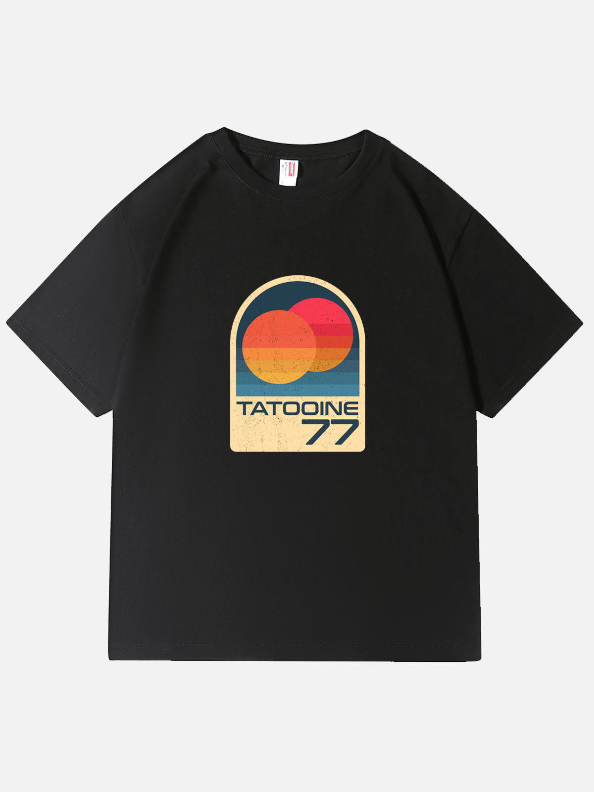 Men’s Science Fiction Basic Cotton Round Neck Short Sleeve T - Shirt TATOOINE 77 A Star Wars Legacy Eleven Oasis