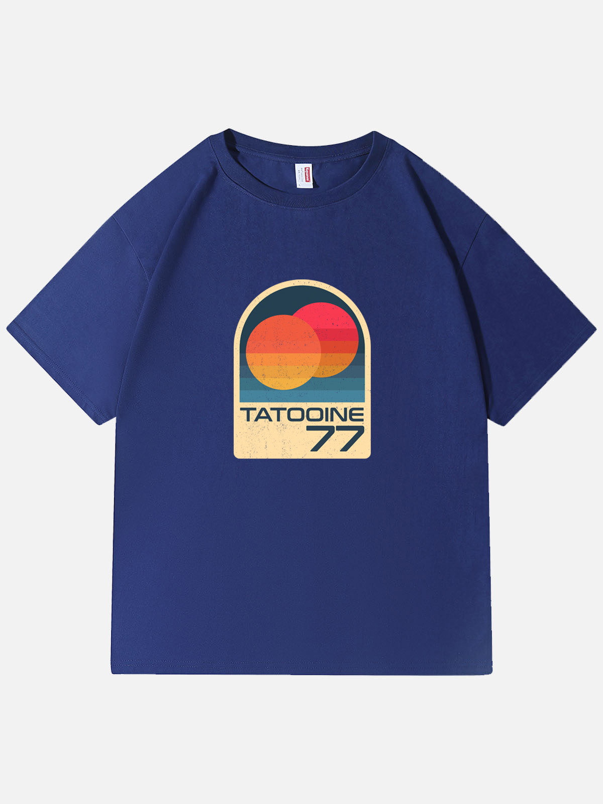 Men’s Science Fiction Basic Cotton Round Neck Short Sleeve T - Shirt TATOOINE 77 A Star Wars Legacy Eleven Oasis