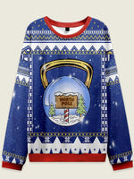 Crystal Ball Kettlebell Ugly Christmas Sweater Eleven Oasis