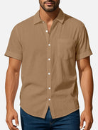 Men's Classic Linen Blend Short Sleeve Shirt Eleven Oasis