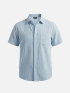 Men's Textured Short Sleeve Button-Up Shirt Eleven Oasis