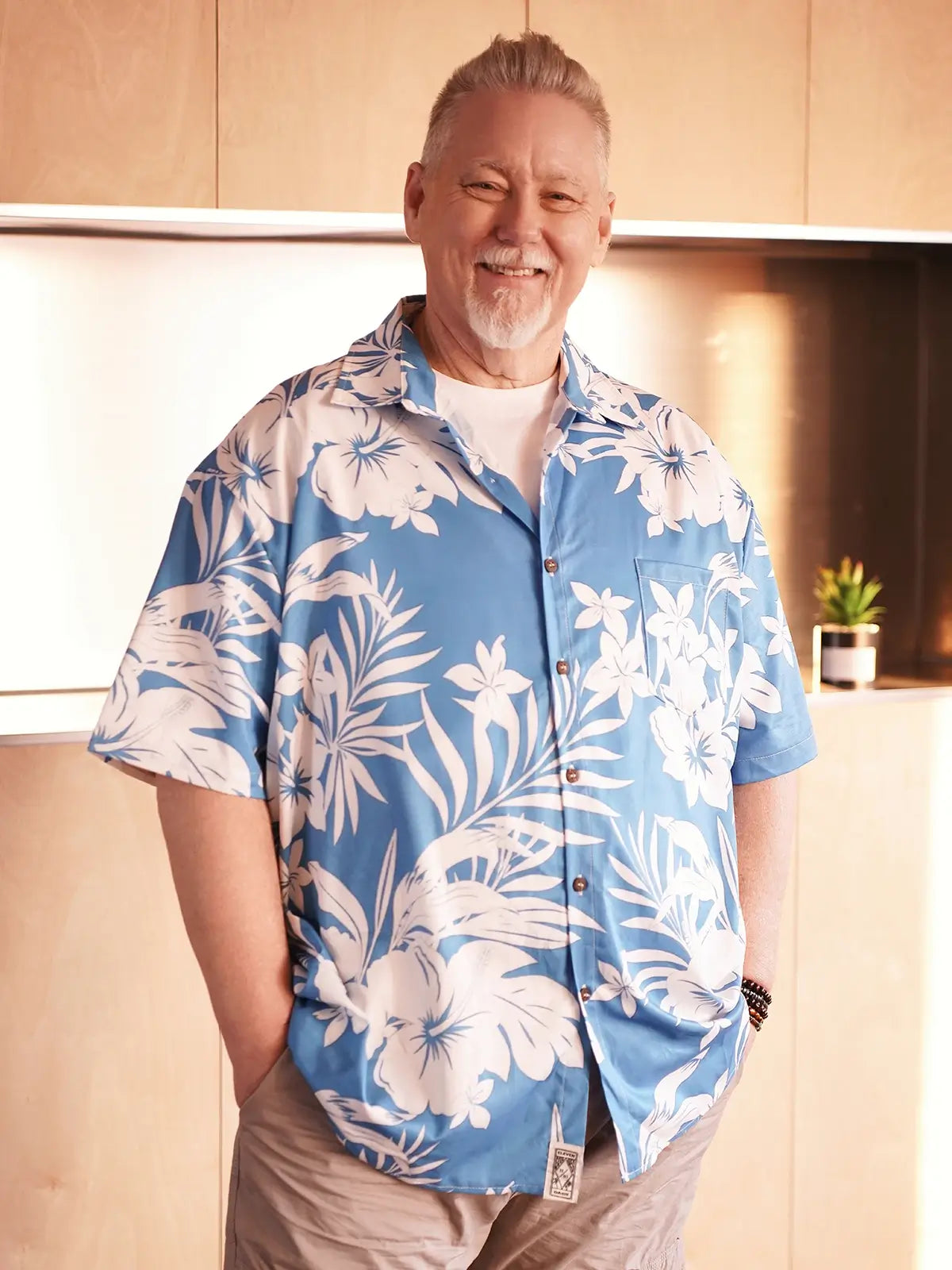 Tall Men's Coastal Bloom Short Sleeve Shirt ElevenOasis