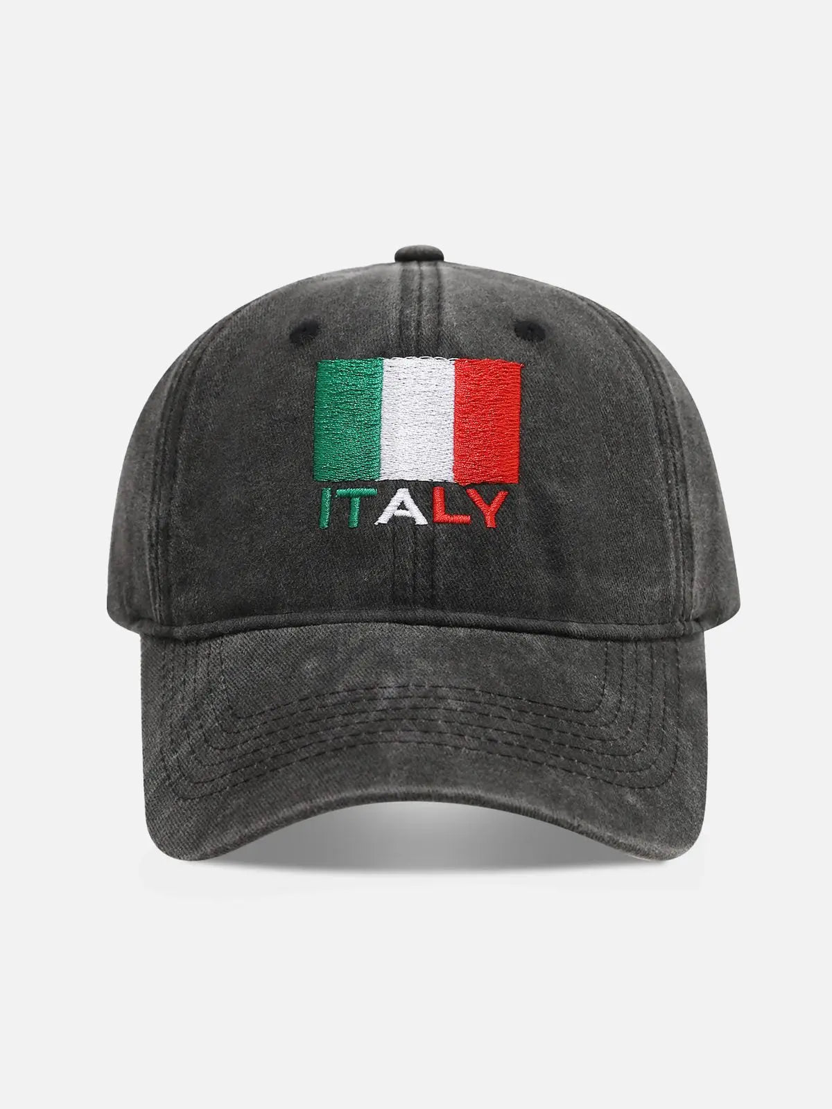 Men's Flag Embroidered Washed Baseball Cap Eleven Oasis