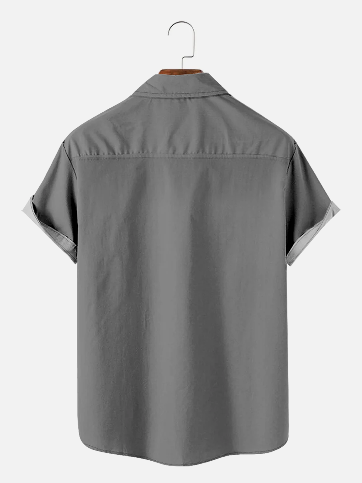 Men's Basic Striped Bowling Short Sleeve Casual Shirt Eleven Oasis